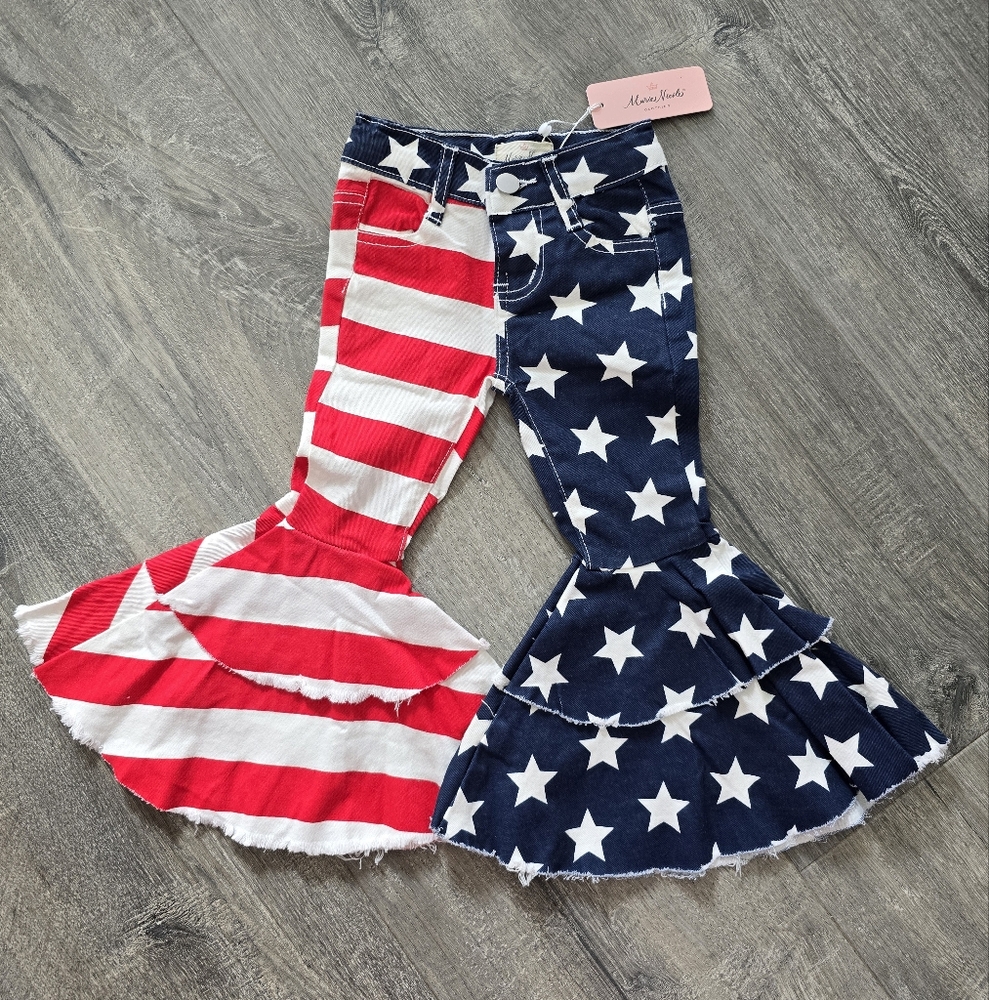 Patriotic Star and Stripe Kids Jeans